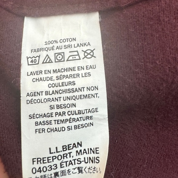 L.L. Bean Maroon 100% Cotton Traditional Fit Button Front Flannel Size XXL-Tall - Picture 13 of 15